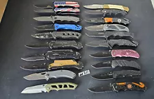 New Listing(Lot of 20) TSA Confiscated EDC Manual Pocket Knives #211