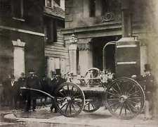 Steam Driven Water Pump FIRE ENGINE Photo Philadelphia Pennsylvania 1855 8x10