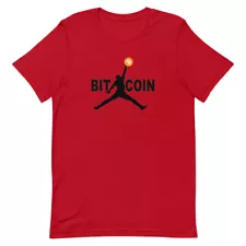 Bitcoin Michael Jordan Jumping for Crypto Currency Short-Sleeve Unisex T-Shirt