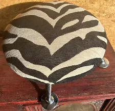 VTG. Zebra- Foot Stool Seat MCM, Read Description