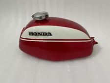 Honda SL350 SL 350 K1 1970 - 73 Cherry & White Steel Petrol Gas Tank |Fit For (For: Honda SL350)