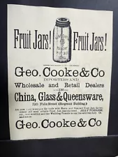 1880s Fruit Jar Advertising Masons Fruit Jar AGED Looks Old