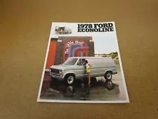 ORIGINAL 1978 Ford Econoline Van E100 E150 E250 sales brochure 12 pg literature