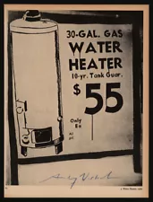 Hand Signed by Andy Warhol, “Water Heater”, Special Print, 1966. With COA.