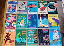 Lot of 15 DISNEYLAND Attraction Posters 13x19 Reprints Haunted Mansion, Etc...