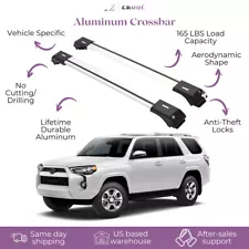 2 Piece Lockable Roof Rack Cross Bars For Toyota 4Runner 2010-24 | Silver