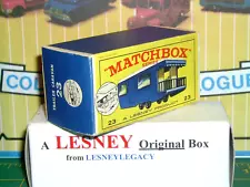 Lesney Matchbox Original Empty E2 Box for Trailer Caravan pre-pro blue 23d