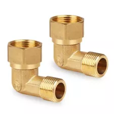 Old Clawfoot Bath Tub Mount Faucet Brass Installation Kit Elbows Adapter Conn...