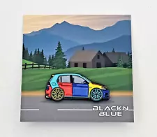 BlackN Blue: Volkswagen Harlequin Golf Limited Edition Enamel Pin #22/50