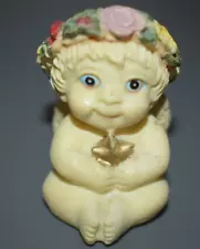 Mini Cherub Angel Holding a Star Figurine