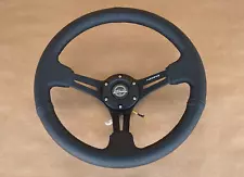 SALE NRG ST-018R Steering Wheel 18 Black Leather 2 inch Deep Dish 350mm