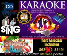 HOT SUMMER SALE Studio-Quality Karaoke Collection Lifetime Updates 370,500 Songs