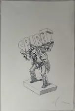 David Mack original art painting The Spirit for Eisner Week poster