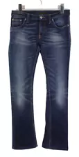 NUDIE Jeans Men's W29 L33 Bootcut Fit Whiskers Dark Fade Effect Zip