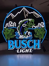 ð¥ New Busch Light Beer LED Sign Bass Fishing Budweiser Bar Opti Neon Flex