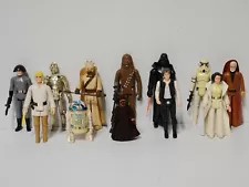 Star Wars Vintage 1977 First 12 Original Kenner Action Figure Lot Luke Leia Han