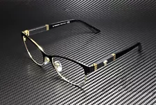 Versace VE1233Q 1366 Black Pale Gold Demo Lens Women's Eyeglasses 53mm