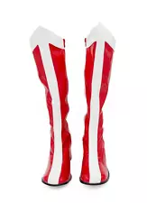 Red Go Go Costume Boots Size 5 Mod Knee High Boots Disco Boots Halloween Boots