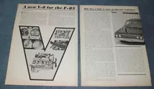 1963 Oldsmobile 330 Engine Vintage Info Article "A New V8 for the F-85"