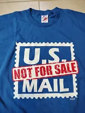 90s Style USPS Postal Service US Mail Not for Sale Campaign T Shirt Mens Large