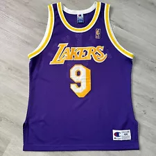 New ListingAuthentic 1996-97 Nick Van Exel Los Angeles Lakers Jersey 44 Large Champion Gold