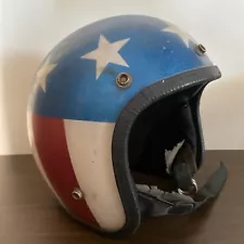 Vintage 1966 Stars & Stripes Easy Rider Captain America Motorcycle Helmet USA