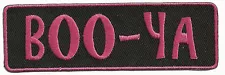 BOO-YA PATCHES -PINK & BLACK- STICK ON BACKING * ON SALE 2 FOR 1