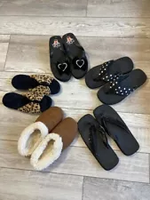 5 Pair Assorted Summer Flip Flops/Slippers Freshly Washed for You! What a Sale!