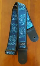 J Garcia Blue Fish Nylon Guitar Strap Jerry Garcia Grateful Dead