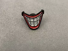 AMS Joker Mouth Smile Pin Exclusive Hat Pin Silver Glitter Grill