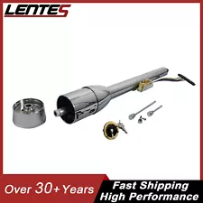 28" Steering Column Tilt Chrome With Key & 9 Bolt Adapter Universal GM Manual