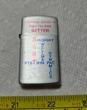 Vintage Sikorsky Wellman Twin Pac Dynamics Advertising Lighter