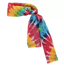 PartyCity Amscan 60s Hippie TieDye Rainbow Head Scarf Headband NEW FREE SHIPPING