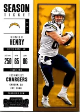 2017 Panini Contenders Season Ticket Hunter Henry Los Angeles Chargers #71