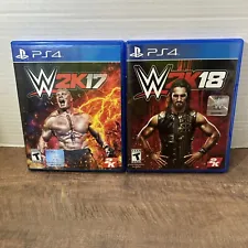LOT OF 2 : WWE 2K18 + WWE 2K17 ( PlayStation 4) PS4 / COMPLETE