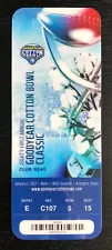 2017 COTTON BOWL COLLEGE FOOTBALL TICKET 1/2/17 Western Michigan Wisconsin CLUB