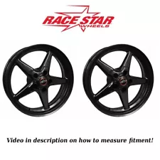 Race Star 15X3.75 Pair 92 Drag Star Bracket Racer 1.25BS 5x4.5 Ford Gloss Black