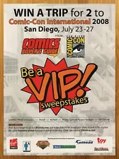 2008 San Diego Comic Con Vintage Print Ad/Poster SDCC VIP Convention Promo Art