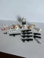 LEGO Star Wars Custom CloneArmyCustoms Lot Helmets Blasters Lightsaber Visor Cac