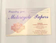 Signed Robison Harley-Davidson Dealership Packet For Bikes Sales 1962-1993 AMF