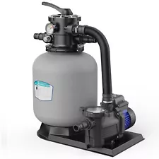 Sand Filter Pump for Above Ground Pool with Timer, 14in, Max 3000GPH for Pool...