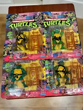 VINTAGE Set TMNT Ninja Turtles Action Figures Playmates Toys 1988 MOC