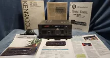 KENWOOD TS-140S AM/FM/SSB-CW TRANSCEIVER w/ MIC, MANUALS, CW FILTER - SEE VIDEOS