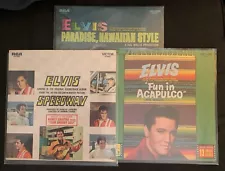 Elvis Presley 3 Sealed 1977 RCA Soundtrack LPs: Speedway, Fun Acapulco, Paradise