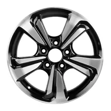 64062 OEM Used Aluminum Wheel 16x6.5 Fits 2014-2015 Civic Machined Gloss Black