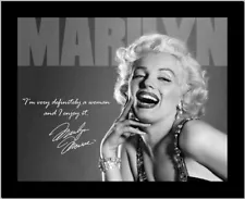 8 x 10 Framed Print Marilyn Monroe Sign Reprint SLogan