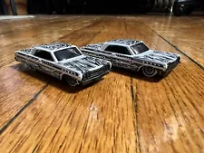 New Listing2 Loose 2018 Hot Wheels HW Art Cars #5/10 '64 Chevy Impala White 326/365