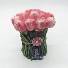 Fairy Garden Miniature Flower Roof Top House 4" Tall