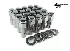 20 Pc FORD 1/2" WELD DRAGLITE LUG NUTS WHEEL & Center Chrome Washers # AP-8854