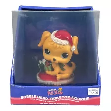 Big 4" Littlest Pet Shop Ceramic Bobble Head Christmas Santa Puppy Dog LPS 2006